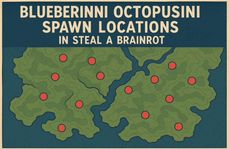 Blueberrinni Octopusini Spawn Locations in Steal A Brainrot